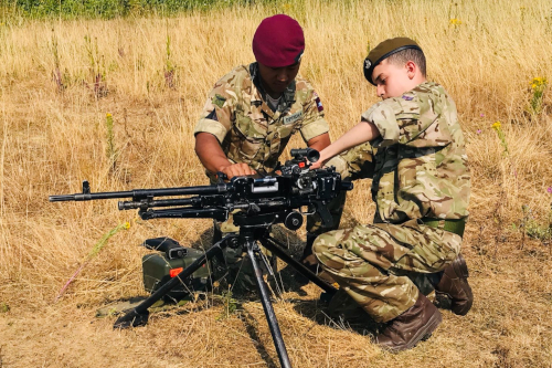 HAC cadet weapons training