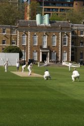 Cricket at Armoury House with the HAC on the attack